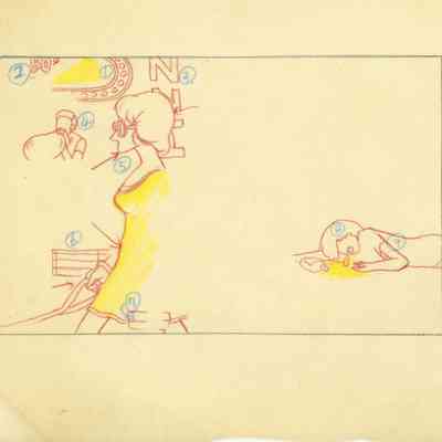 untitled (preparatory sketch for untitled, Save Money)