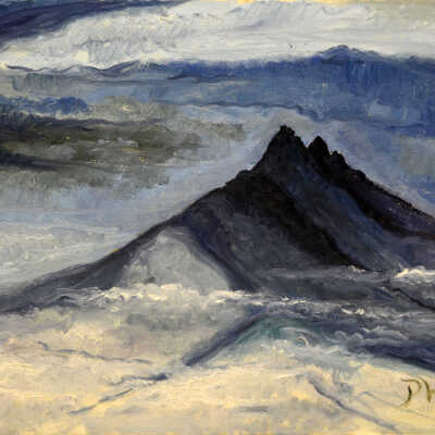 Mountain Peak-Clouds
