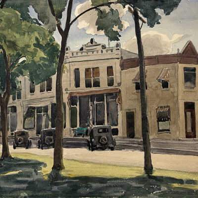 Village Street at Noon