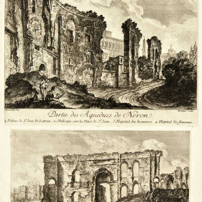 Partie des aqueducs de Neron [two views]