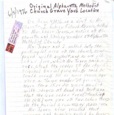 Charles Wesley Morris Burial Site Research