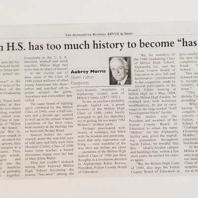 Milton High School has too much history to become "has been".