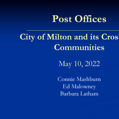 Milton Post Office History - digital