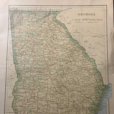 Map of Georgia 1891