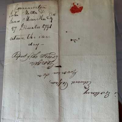 1791 Envelope State of Georgia Correspondence