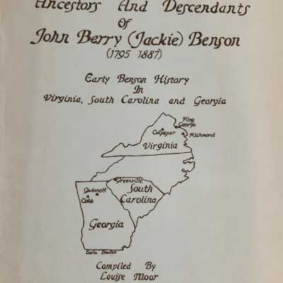 Ancestors and Descendants of John Berry Jackie Benson