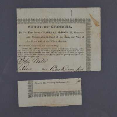 1843 Land Lottery Deed Number 260 Segment C