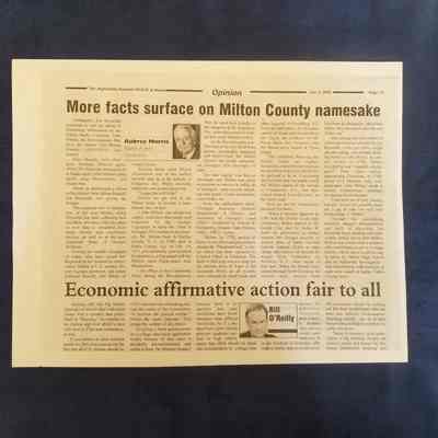 More facts surface on Milton County namesake