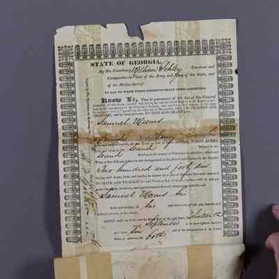 1836 Land Lottery Deed Number 246 Segment B