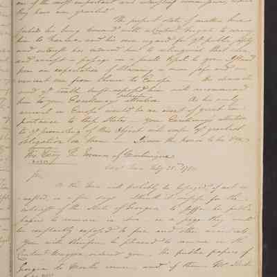 1780 Request to John Milton GA Records Move Charleston