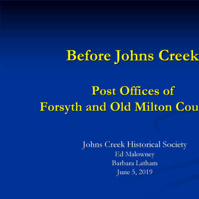 Post Office History Old Milton County - digital