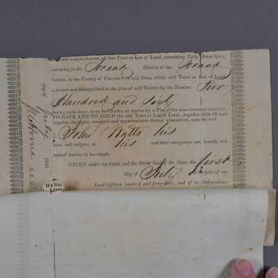 1843 Land Lottery Deed Number 260 Segment D
