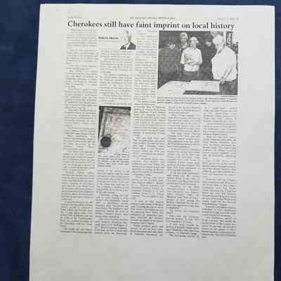 Cherokees still have faint imprint on local history.
