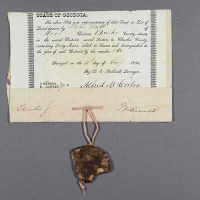 1843 Land Lottery Deed Number 260 Segment B