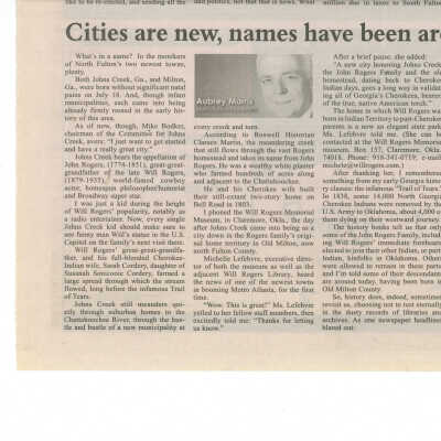 Cities are new, names have been around awhile.