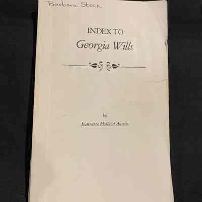 Index to Georgia Wills