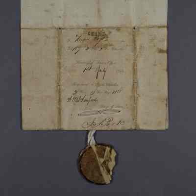 1843 Land Lottery Deed Number 187 Segment B