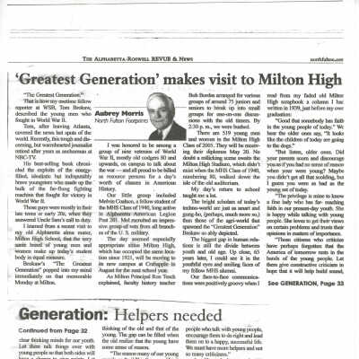 Milton High School Tribute