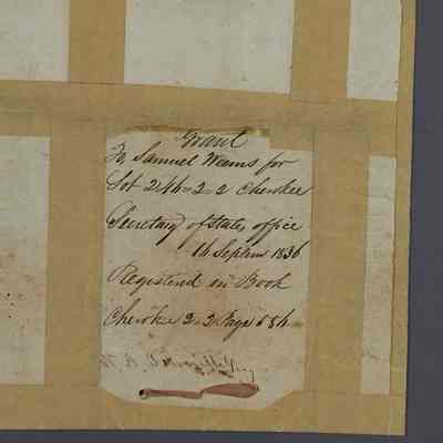 1836 Land Lottery Deed Number 246 Segment C