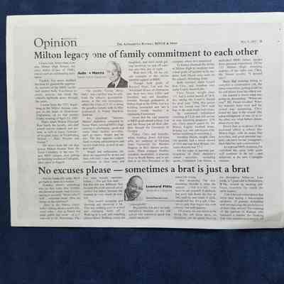Milton Legacy one of family commitment to each other.