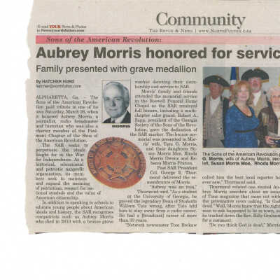 Aubrey Honored