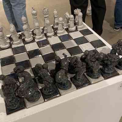 Internal Gambit by Caroline Cockrell - chess set