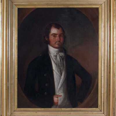 Unknown man in Napoleon pose