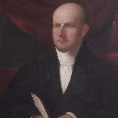 Horace Holley with quill