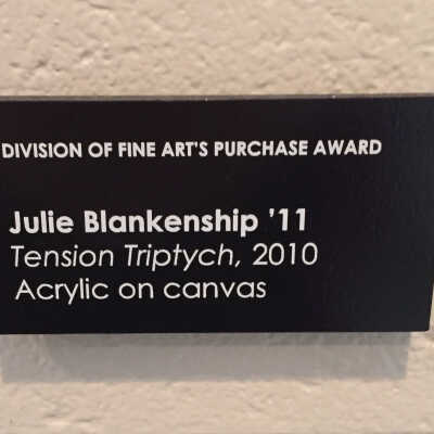 Julie Blankenship Tension Triptych wall label