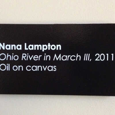 Nana Lampton - Ohio River in March III - wall tag