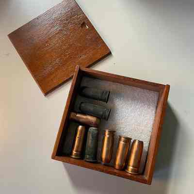 Cartridges from the civil war era, found in basement of Morrison.
