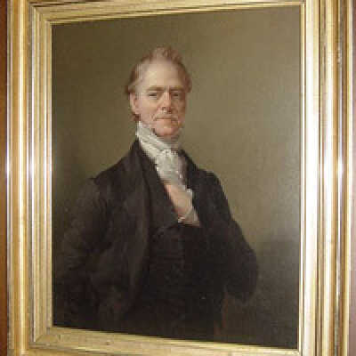 Bush - Portrait of Benjamin Dudley showing frame