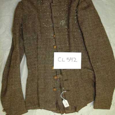 Brown wool tweed waist