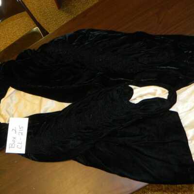 Black velvet/silk wrap