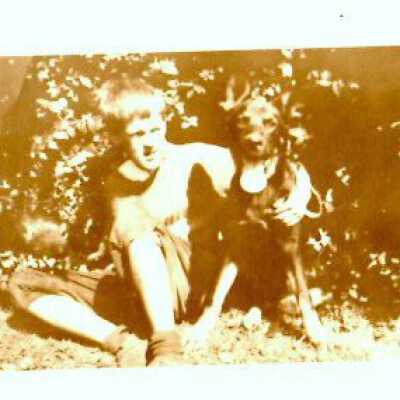 Boy and dog
