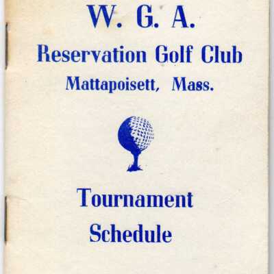 W.G.A. Reservation Golf Club Tournament Schedule 1991