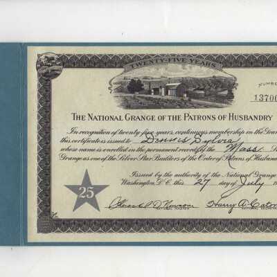 Certificate, Commemorative