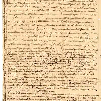 Thomas Robbins Letter 4 Page 1 (back)