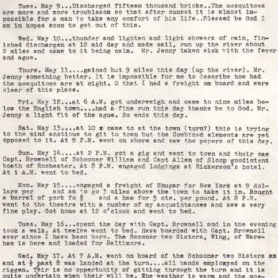 Journal from Schooner "Franklin"