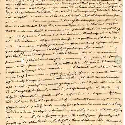 Thomas Robbins Letter 5 Page 2 (front)
