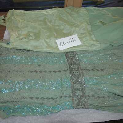 Green chiffon dress