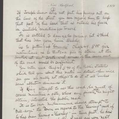 Letter to "Captain" from F. M. Sparrow