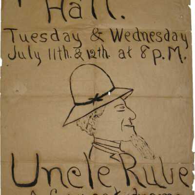 "Uncle Rube" at Temperance Hall