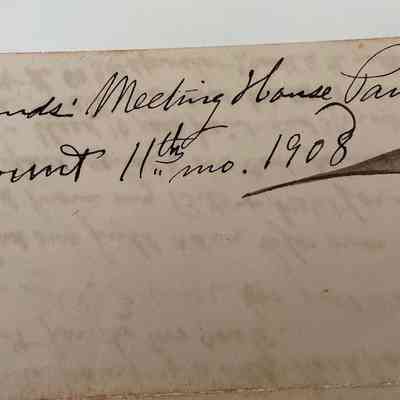 Friends Meeting House Painting Account 11th mo. 1908