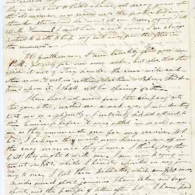 Alanson St. Clair Letter Page 1 (back)