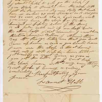 Larnet Hall Letter Page 2 (back)