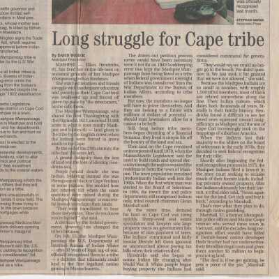 Long Struggle for Cape Tribe