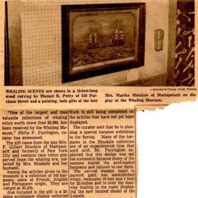 Hinsdale collection to Whaling Museum