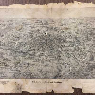 Reliefkarte von Paris und Umgebung