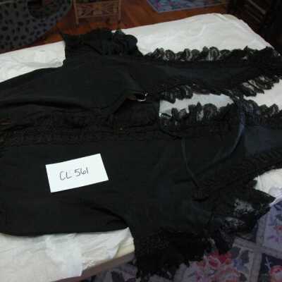 Black jacket, lace trim